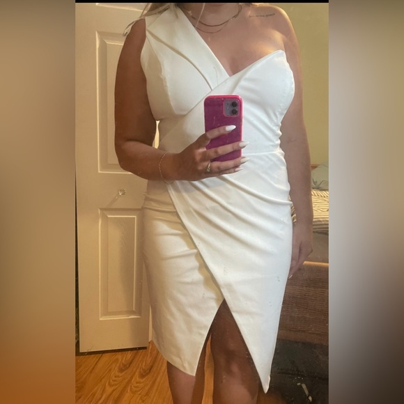 ASOS - Lavish Alice One Shoulder Wrap Dress - Picture 2 of 4